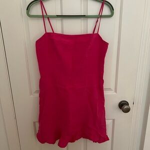 Pink linen minidress | Nordstrom
